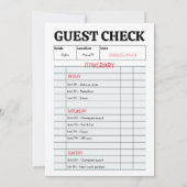 Retro Gast Check Hen Party Bachelorette Weekend Kaart (Achterkant)