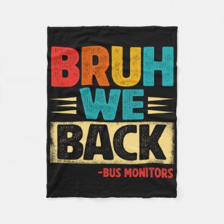 Retro gast we zijn terug buscontroleurs grappig te fleece deken