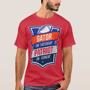 Retro Gator op zaterdag Patriot op zondag Gainesvi T-shirt