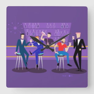 Retro Gay Bar Acrylwand Klok