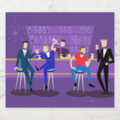 Retro Gay Bar Bierflesetiket Bier Etiket (Enkel label)