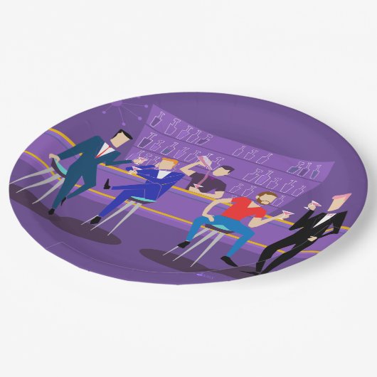 Retro Gay Bar-Bord Papieren Bordje (Gekanteld)