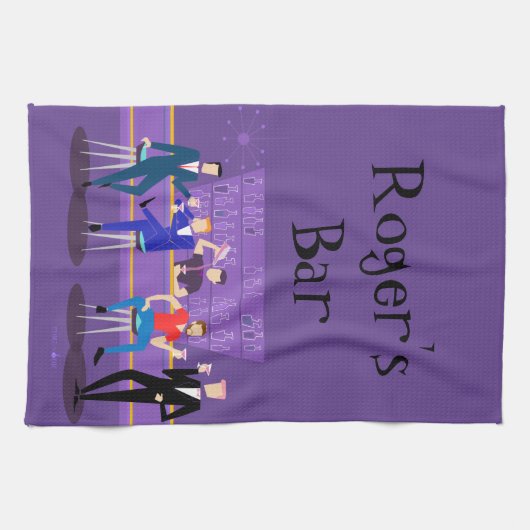 Retro Gay Bar Kitchen Towel Theedoek (Horizontaal)