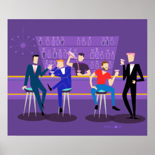 Retro Gay Bar-Poster Poster