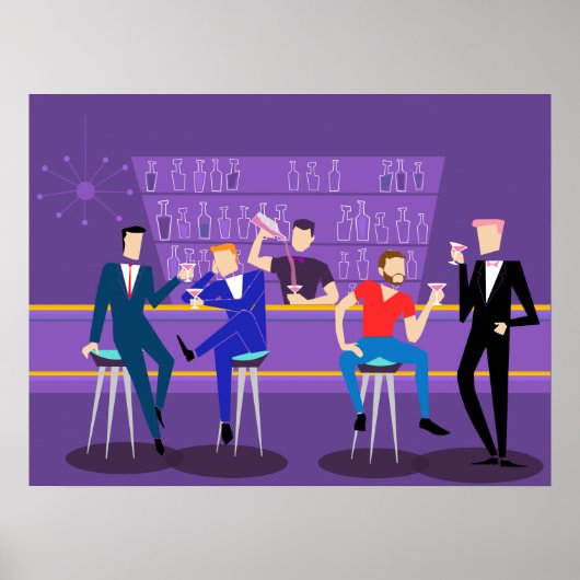 Retro Gay Bar-Poster Poster (Voorkant)