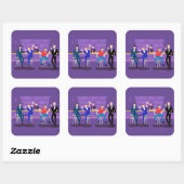 Retro Gay Bar-stickers Vierkante Sticker (Vel)