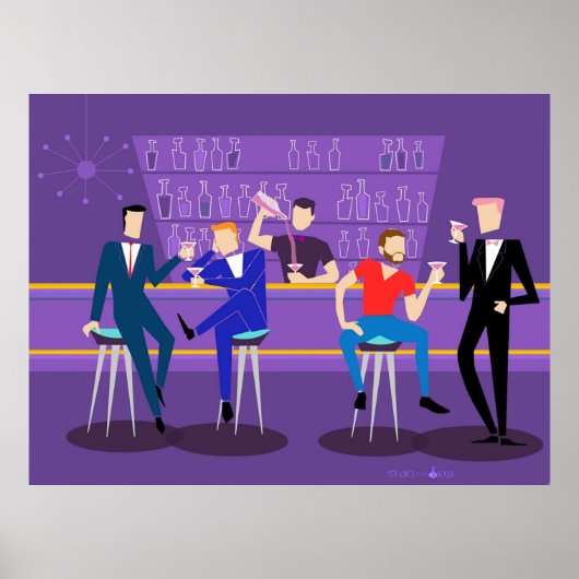 Retro Gay Bar van 1960 Poster (Voorkant)