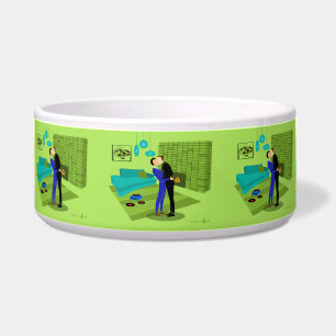 Retro Gay Couple in Love Voerbakje