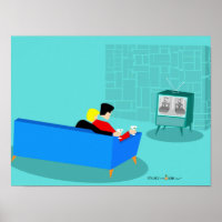 Retro Gay Couple Print, Value Poster Paper (Matte)