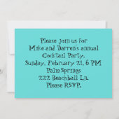 Retro Gay Couple Regarder TV Invitation (Dos)