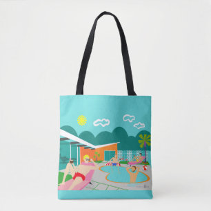 Retro Gay Pool Party Canvas tas