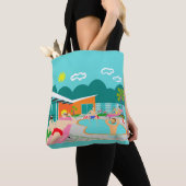 Retro Gay Pool Party Canvas tas (Dichtbij)