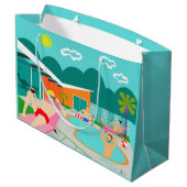 Retro Gay Pool Party Gift Bag Large Cadeautasje (Achterkant Gekanteld)