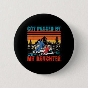 Retro Gebekt Door Mijn Dochter Grappige Vader Snee Ronde Button 5,7 Cm