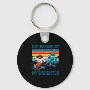 Retro Gebeten Door Mijn Dochter Funny Skiën Ski Li Sleutelhanger