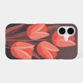 Retro Gebogen Tulp iPhone 16 Hoesje (Achterkant horizontaal)