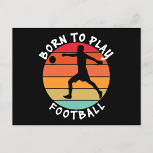 Retro geboren voor Football Feestdagenkaart