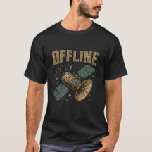 Retro Gebroken Satelliet "OFFLINE" Ruimte Kunst