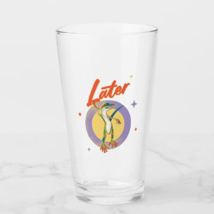 Retro Gecko Later Luie Dag Humor Glas