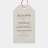 Retro  gecontroleerd verjaardagszwart Dank u Cadeaulabel (Achterkant)