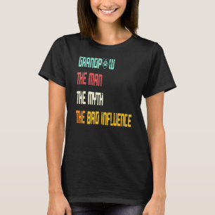 Retro geeft het Man de negatieve invloed weer T-shirt