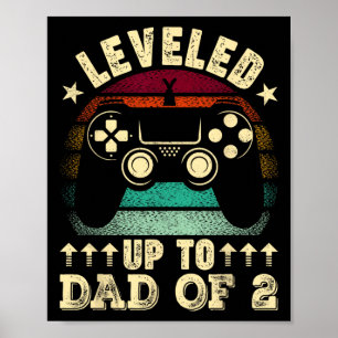 Retro geëgaliseerd tot vader van 2 vaders dag nieu poster