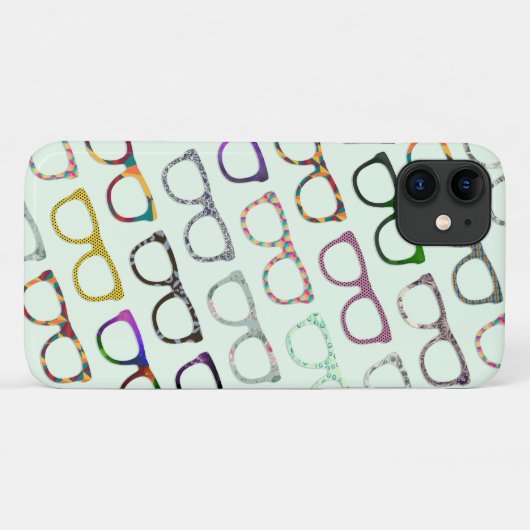 Retro Geek Hipster Glasses Patroon Case-Mate iPhone Case (Achterkant (horizontaal))
