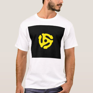 Retro Geel 45 voorzetkamer DJ T-shirt