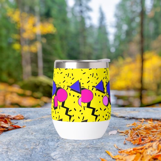 Retro Geel 80s Memphis Abstract (Buiten)