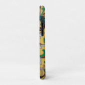 Retro Geel Bloemen Botanisch Monogrammed Case-Mate iPhone Case (Achterkant/links)