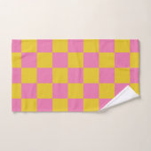Retro Geel met gereguleerde roze kleur Bad Handdoek (Handdoek)