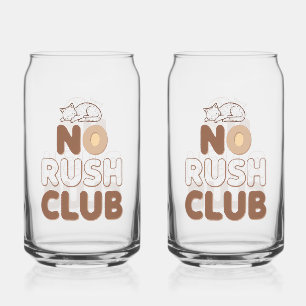 Retro "Geen Haast Club" voor Ontspanning Blikvorm Glas