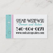Retro - Geen LInes op Cupcake Visitekaartje (Achterkant)