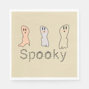 Retro Geest Hand Lettering Griezelig Servet