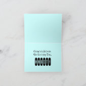 Retro gefeliciteerd met het schoppen van de Habit  Kaart (Binnen)