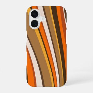 Retro gegolfde strepen telefoonhoes iPhone 16 hoesje