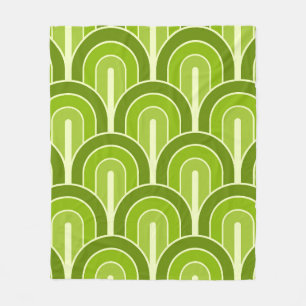 Retro gegradeerd Geometrisch ventilatorpatroon Fleece Deken