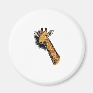 Retro Gegraveerd Mooie Giraffe Shirt Ontwerp_1 Magneet