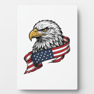 Retro Gegraveerde Adelaar Patriottisch Shirt Ontwe Fotoplaat