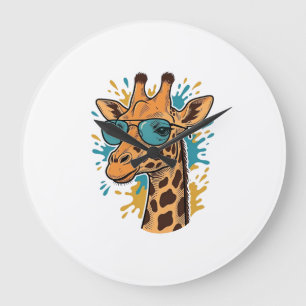 Retro Gegraveerde Coole Giraffe Zonnebril Shirt De Grote Klok