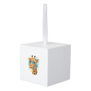 Retro Gegraveerde Coole Giraffe Zonnebril Shirt De Kubus Ornament
