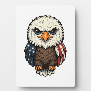 Retro Gegraveerde Patriottische Baby Adelaar Shirt Fotoplaat
