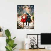  Retro Geïllustreerd Londen Nieuws Kerstmis Poster (Thuiskantoor)