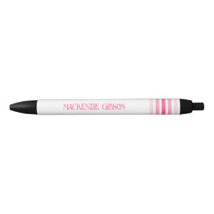 Retro-geïnitialiseerde minimalistische strepen zwarte inkt pen
