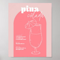 Retro geïnspireerd Pina Colada recept roze en
