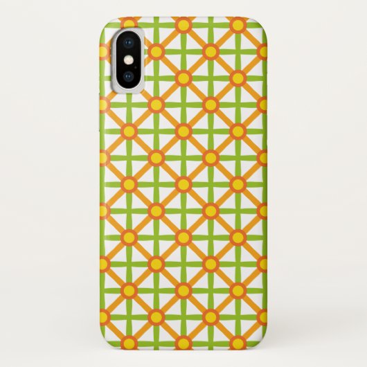 Retro geïnspireerd Sinaasappel groen & geel Case-Mate iPhone Case (Achterkant)