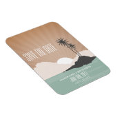 Retro Geïnspireerd strand bruiloft bewaart de datu Magneet (Rechterzijde)