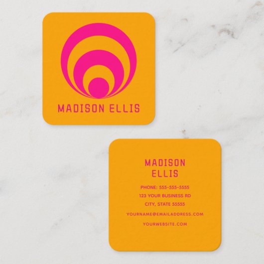 Retro-geïnspireerd Visitekaartje (Voorkant / Achterkant)