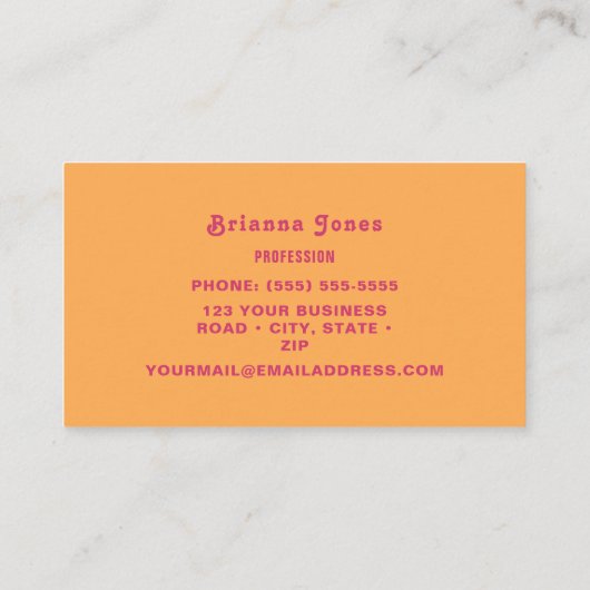 Retro geïnspireerd visitekaartje (Achterkant)