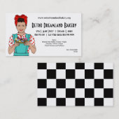 Retro Geïnspireerd Visitekaartje van bakkerij (Voorkant / Achterkant)